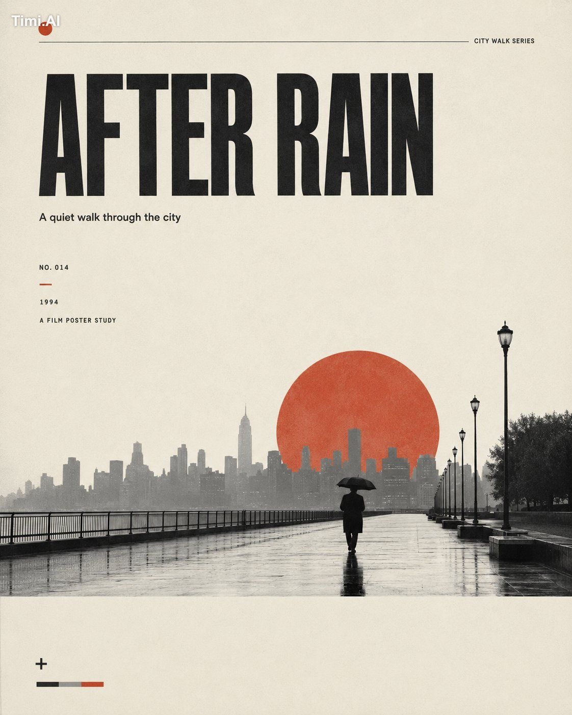 Create one standalone minimalist cinematic editorial poster. Theme: 【Th…