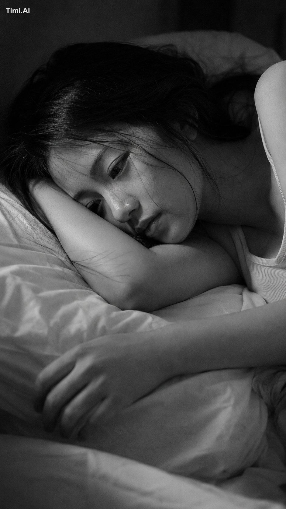 Close-up portrait, 85mm f/1.2, a young East Asian woman in her early 20… 3