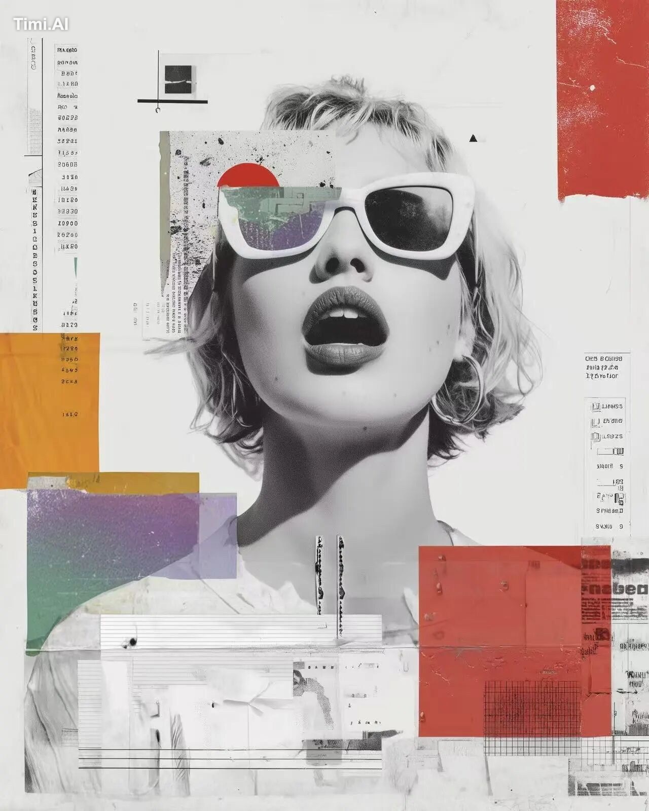 a collage magazine layout with different layers, topics: urban streetst…