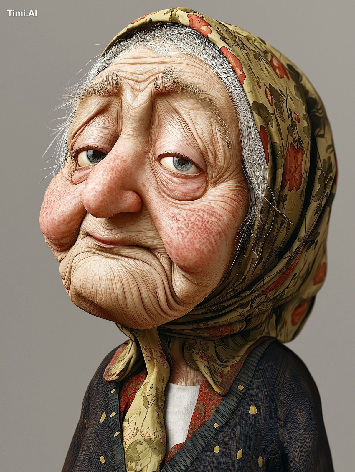 gossip queen. She has a slightly plump figure, a round --ar 3:4 --quali…