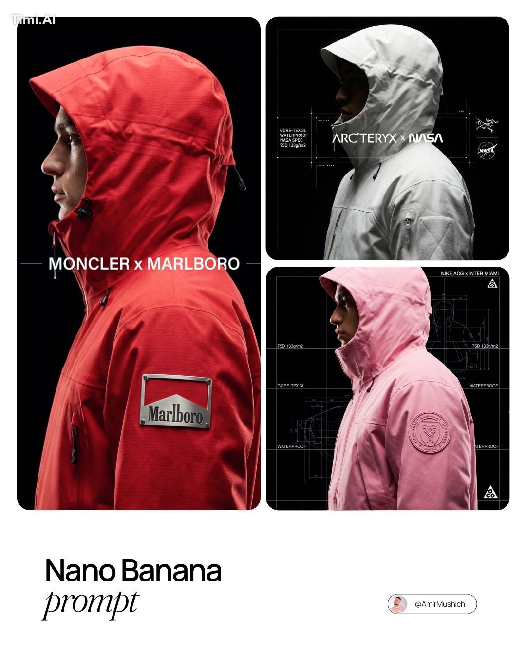 [BRAND NAME]. Act as a Creative Director for a technical outerwear bran…