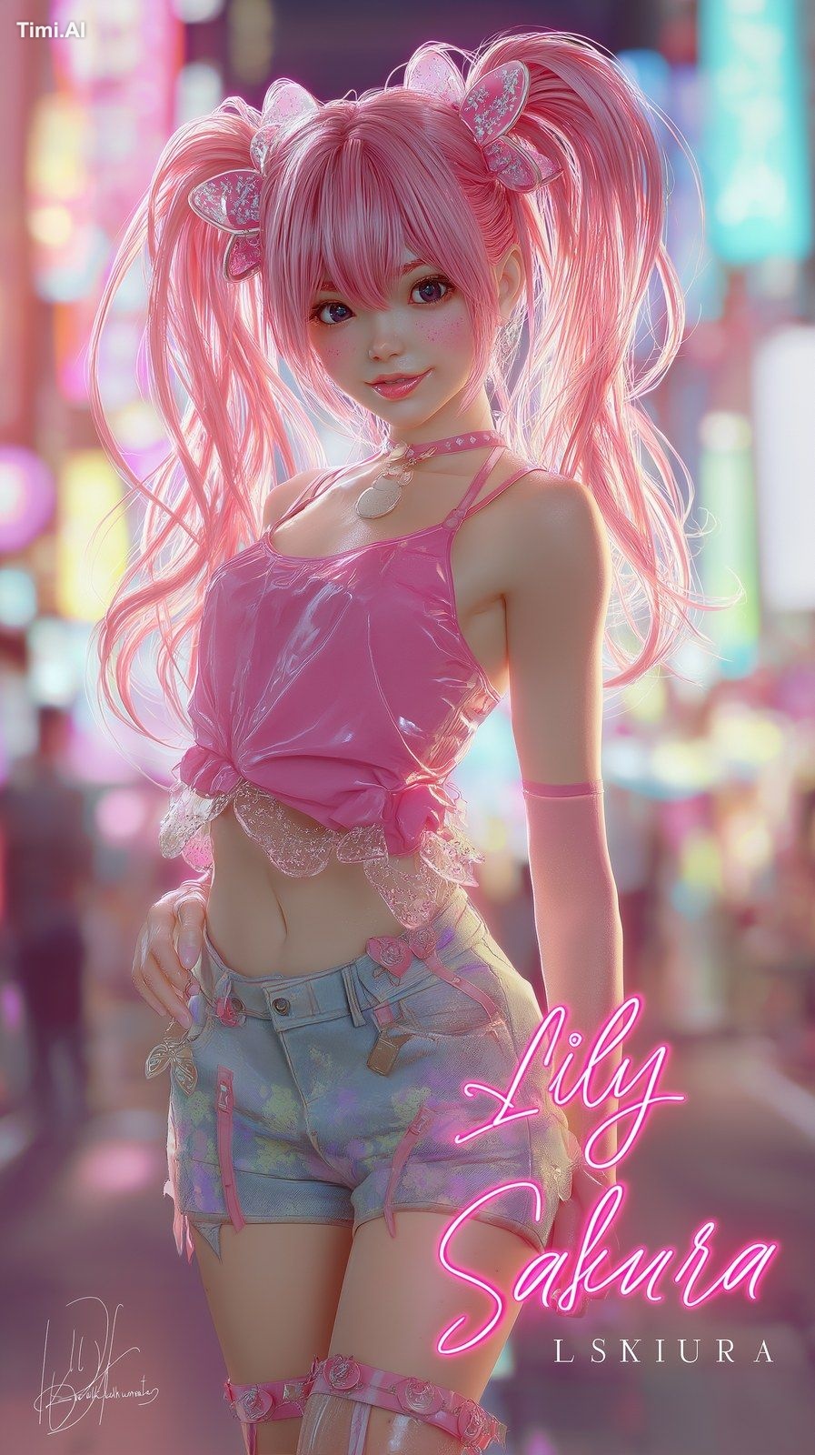A hyper-detailed portrait of an 18-year-old cute Japanese girl named Li…