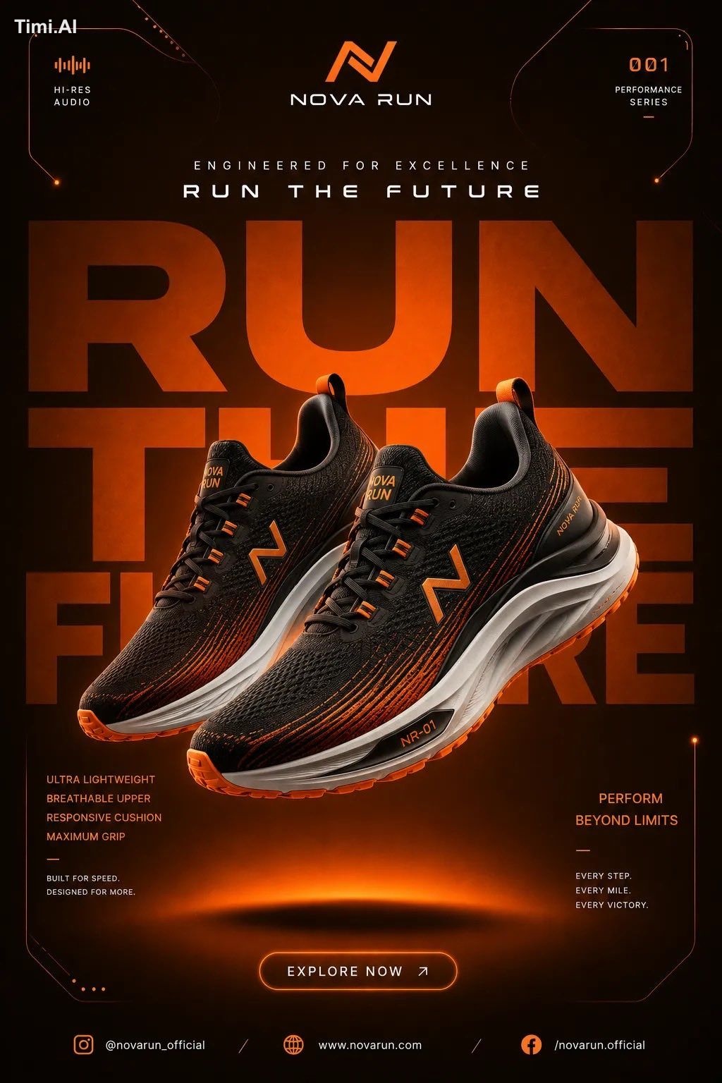 Create a premium modern tech product promotional social media poster fo… 2