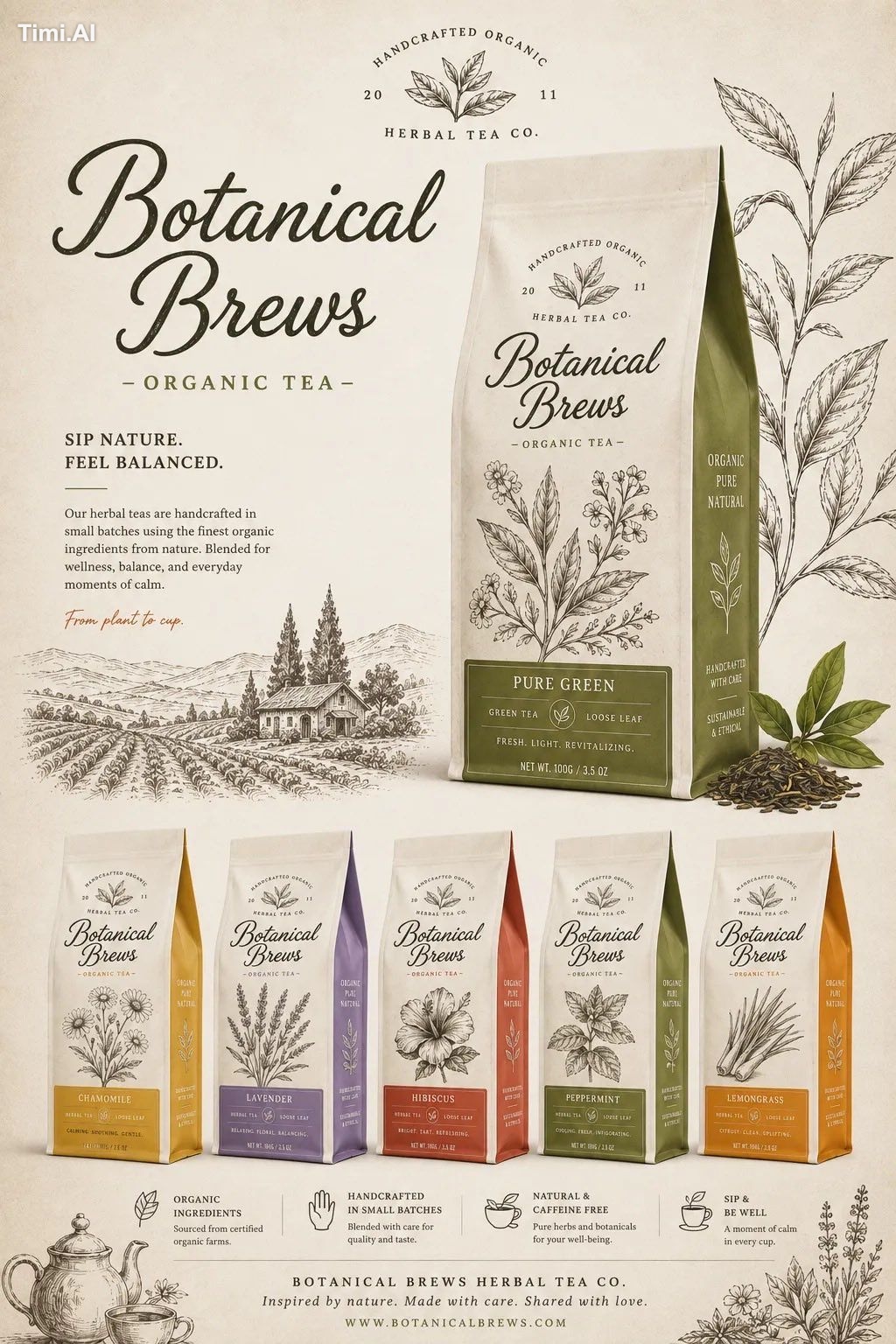 Create a vintage minimalist food packaging presentation inspired by ret… 1