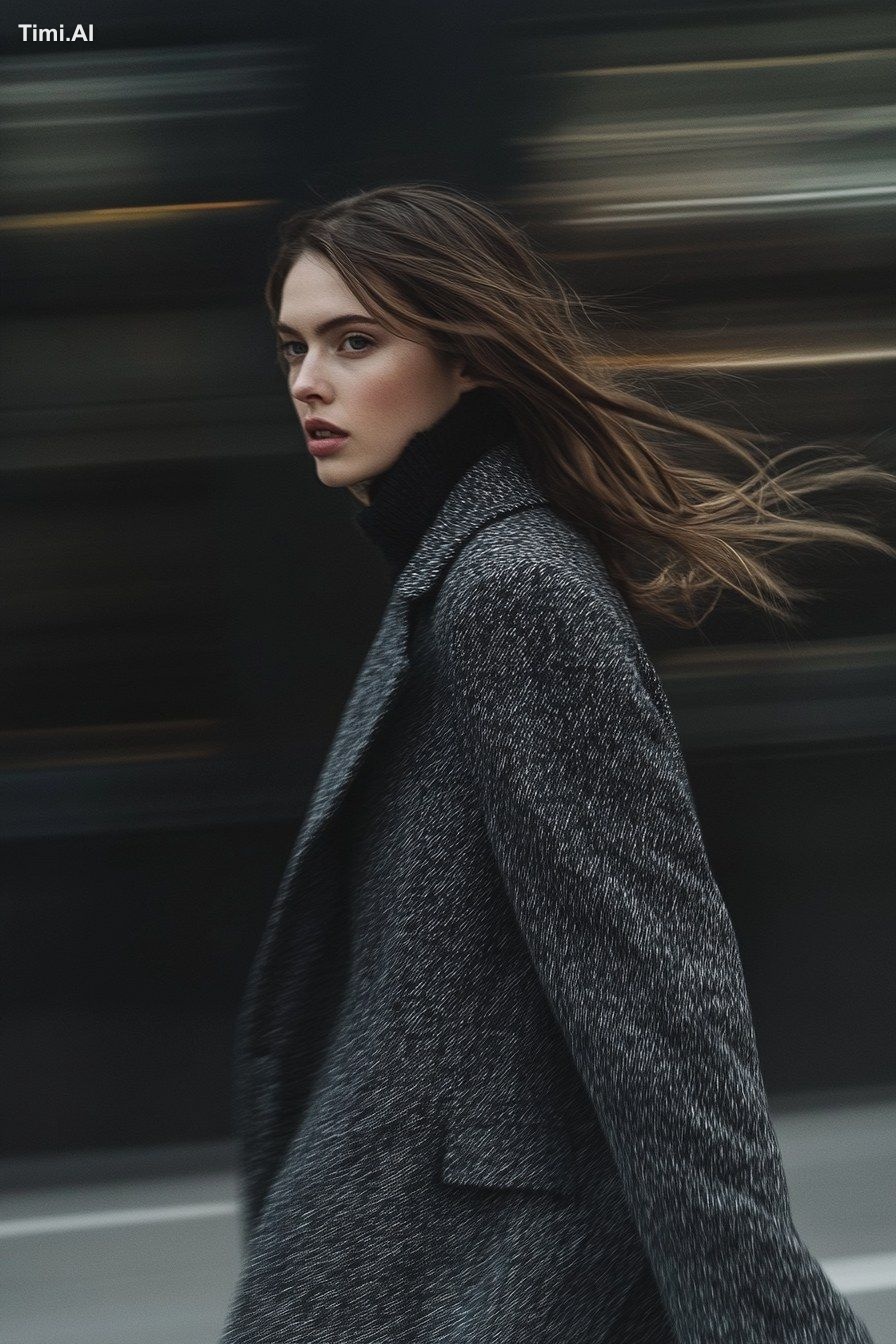 Photography master, clothing fashion photography, European street backg…