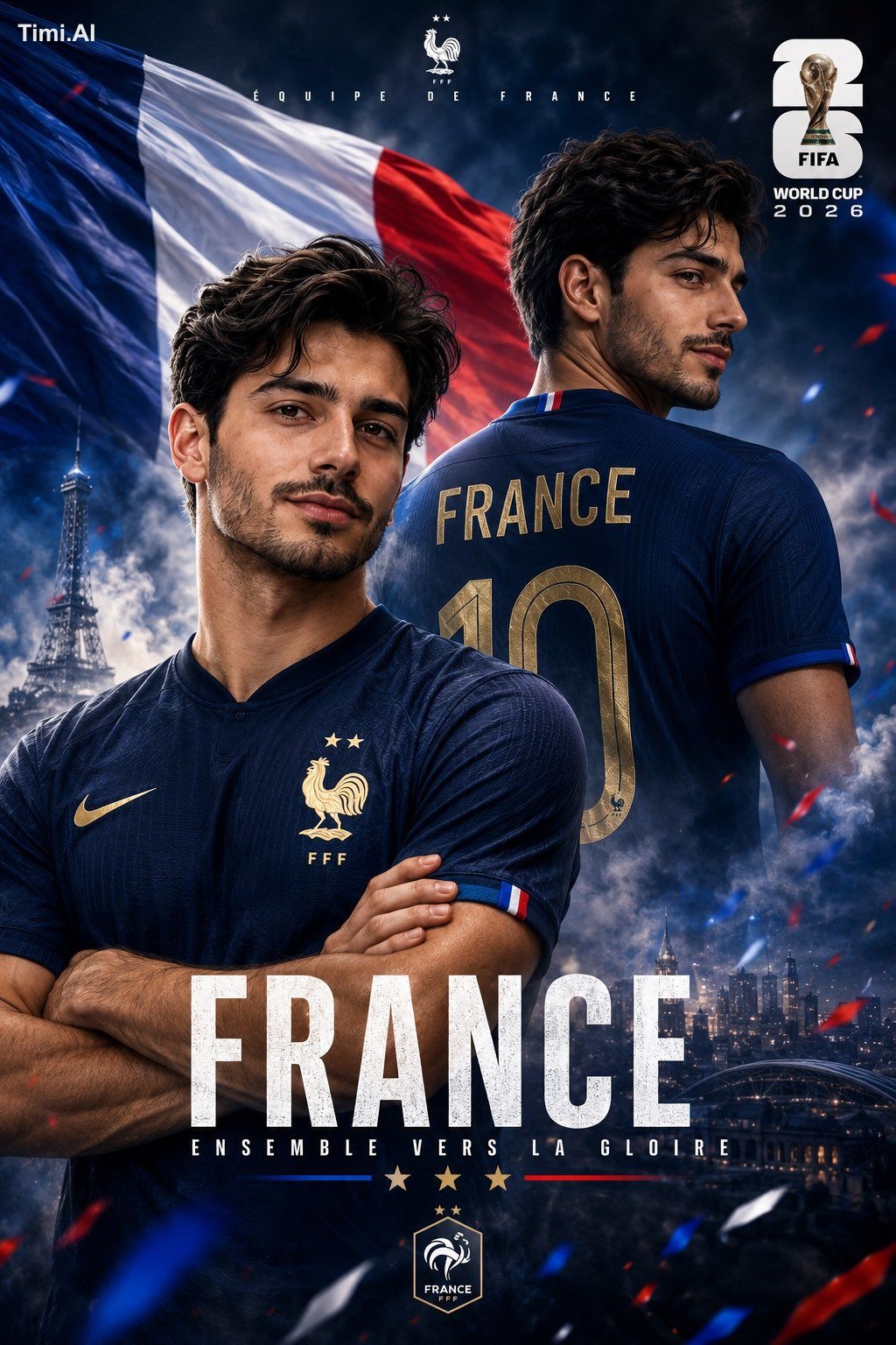 A professional sports-themed poster featuring a confident reference pic… 3