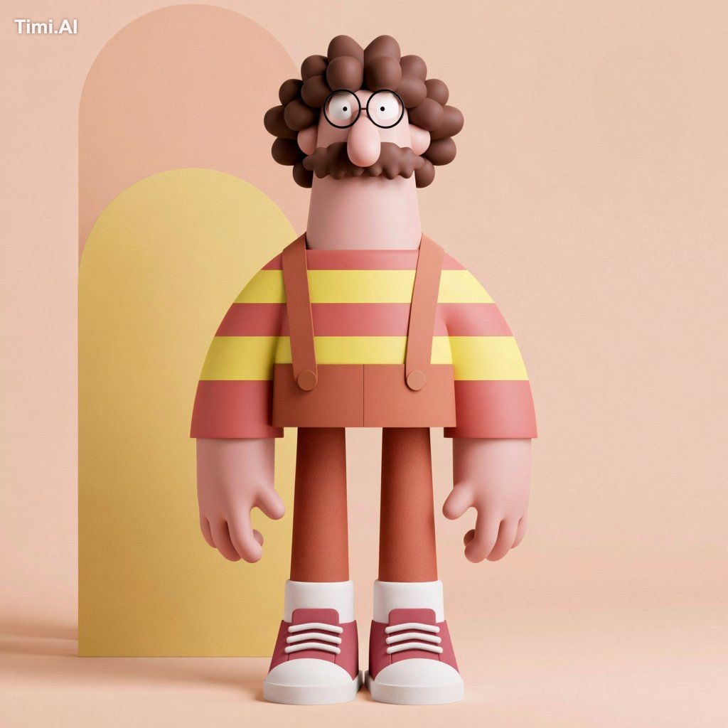 This Midjourney style embraces a modern soft 3D aesthetic built around …