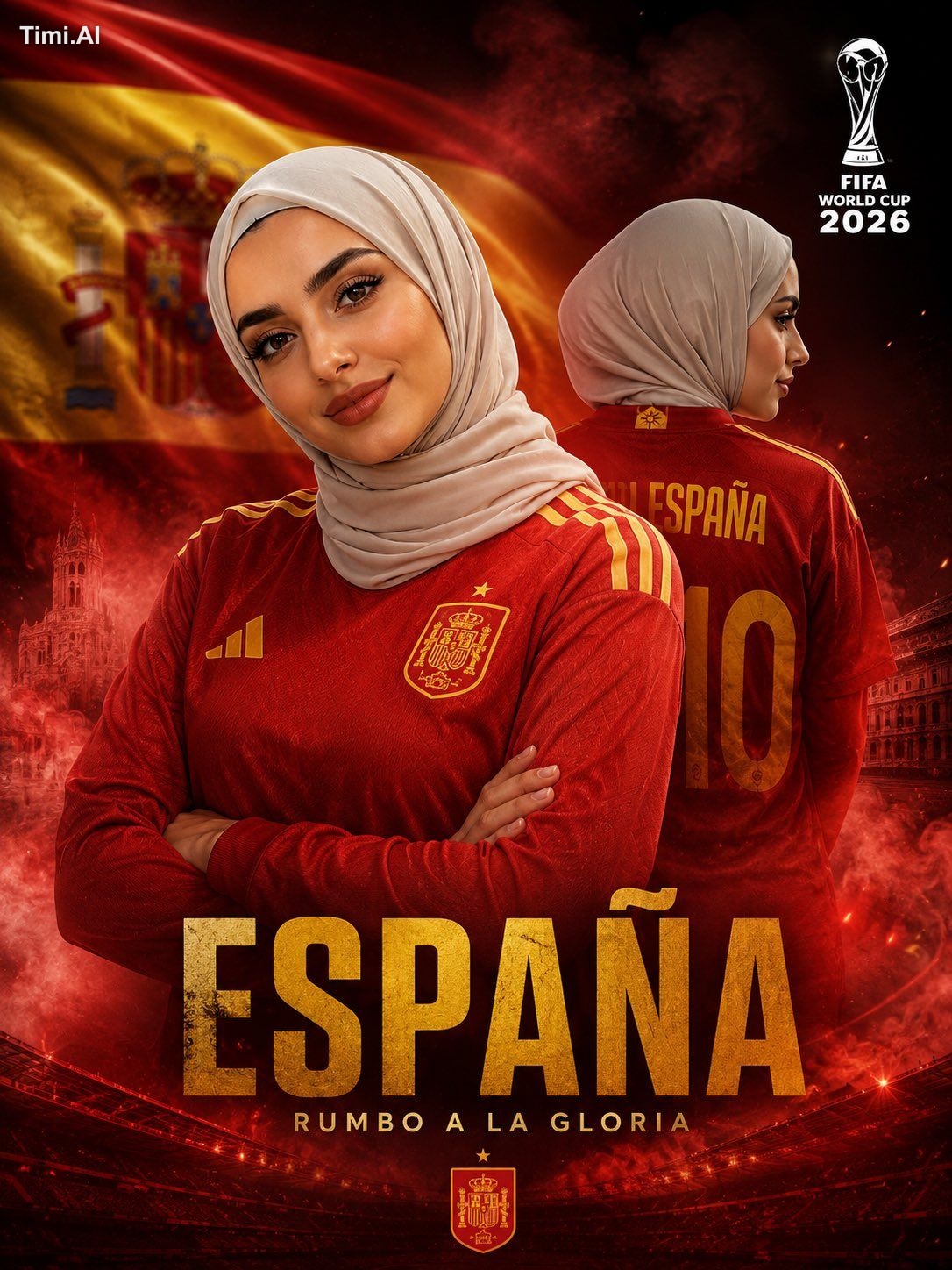 A professional sports-themed poster featuring a confident reference pic… 2