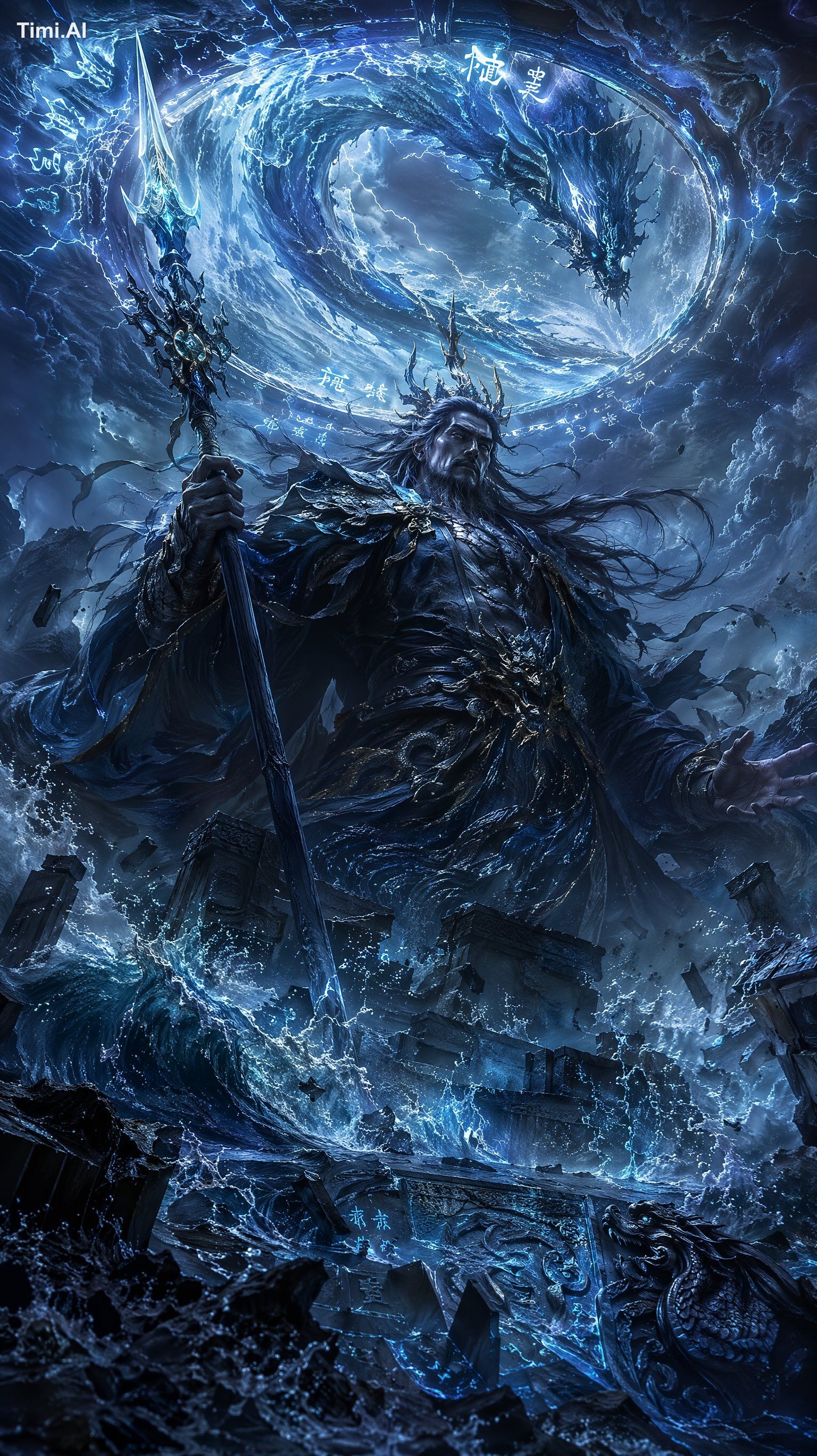 【主题】： 【人物身份】： 【核心气质】： 【主色调】： 【场景 / 地貌】： 【天象结构】： 【法器 / 武器】： 【地面响应】： 【补充设… 1