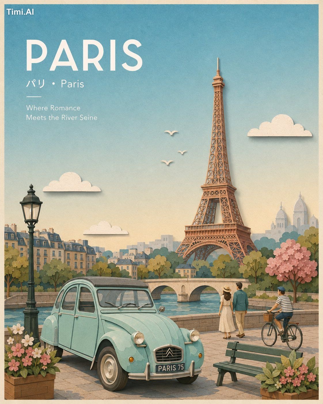 Create a premium 4:5 travel-poster illustration of [LOCTAION NAME] in a… 1