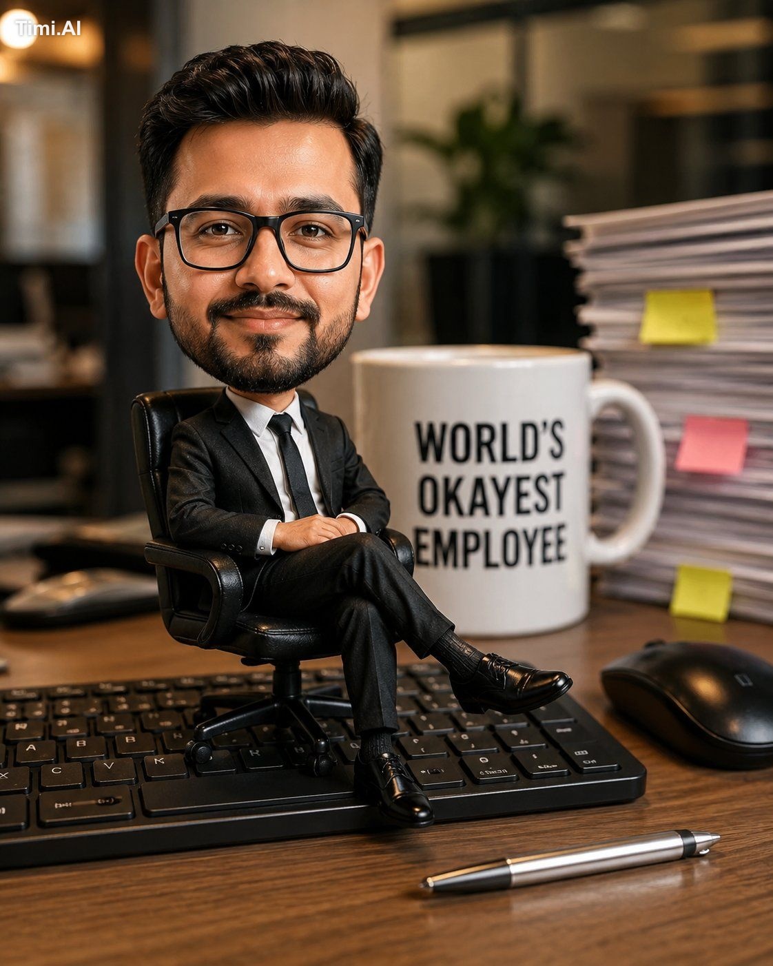 Prompt 1 ⤵️ Ultra-realistic 3D caricature portrait of a professional ma… 1