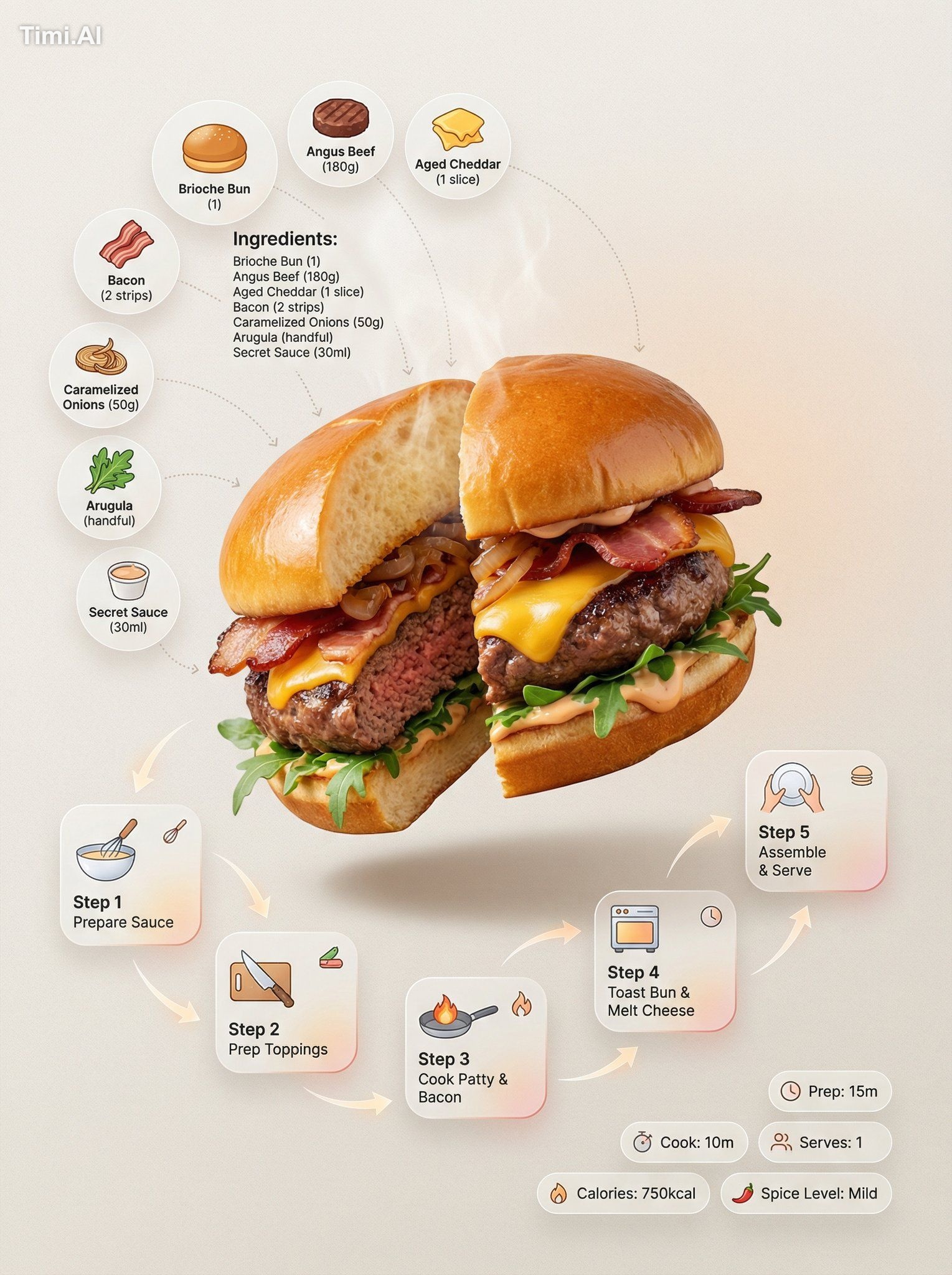 Ultra-clean modern ( Food Name)infographic in a premium editorial style…