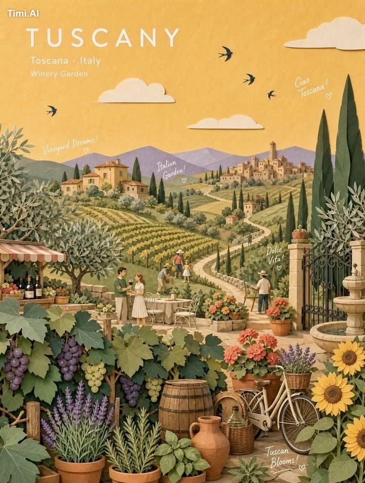 PASTEL PAPER-COLLAGE BOTANICAL GARDEN TRAVEL POSTER Create a museum-qua… 1