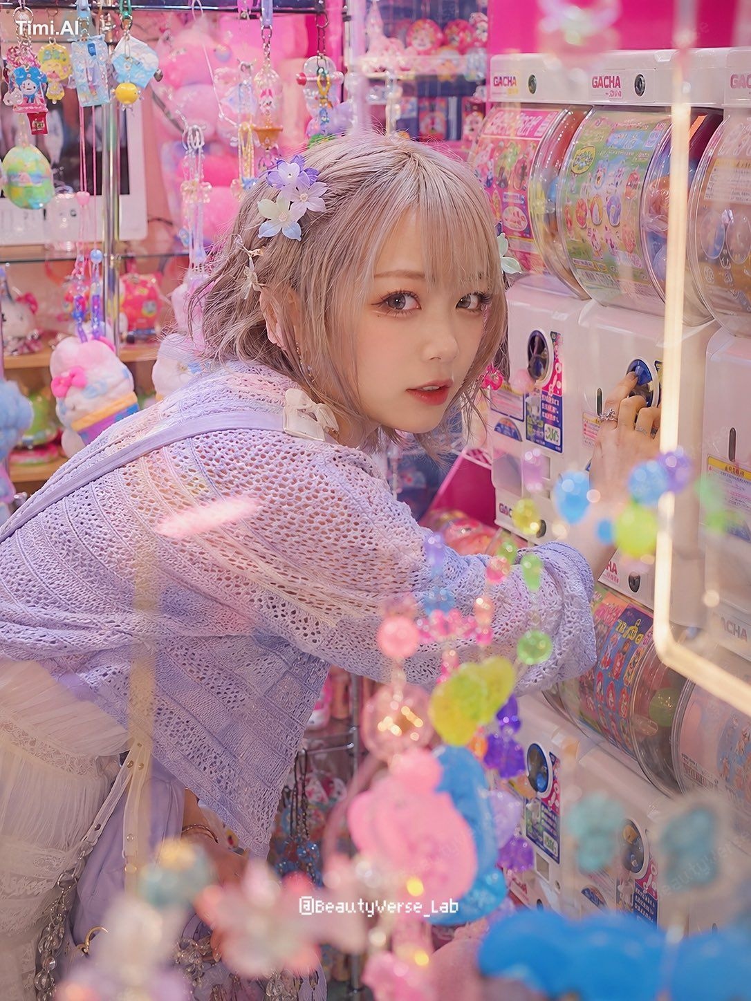 あなたの人物に、この可愛くてカラフルなキャンディのような効果を適用できます✨ 使い方： 1.適用したい人物画像を用意する 2.下の promp… 3