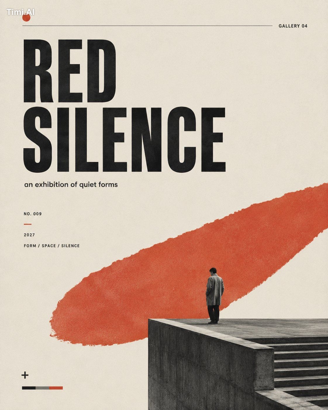 Create one standalone minimalist cinematic editorial poster. Theme: 【Th… 1