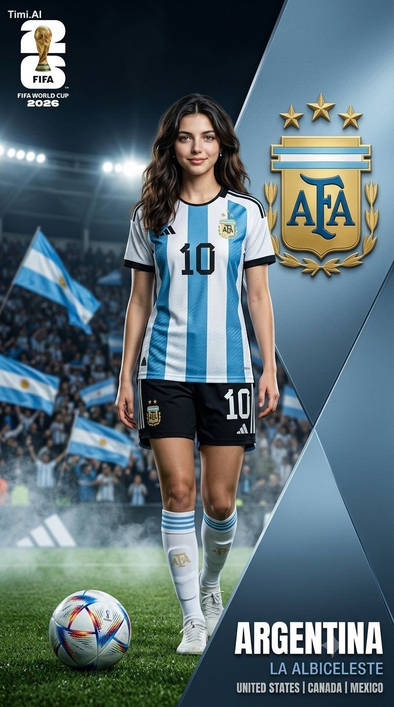 A premium, ultra-realistic sports poster for the FIFA World Cup 2026. S…