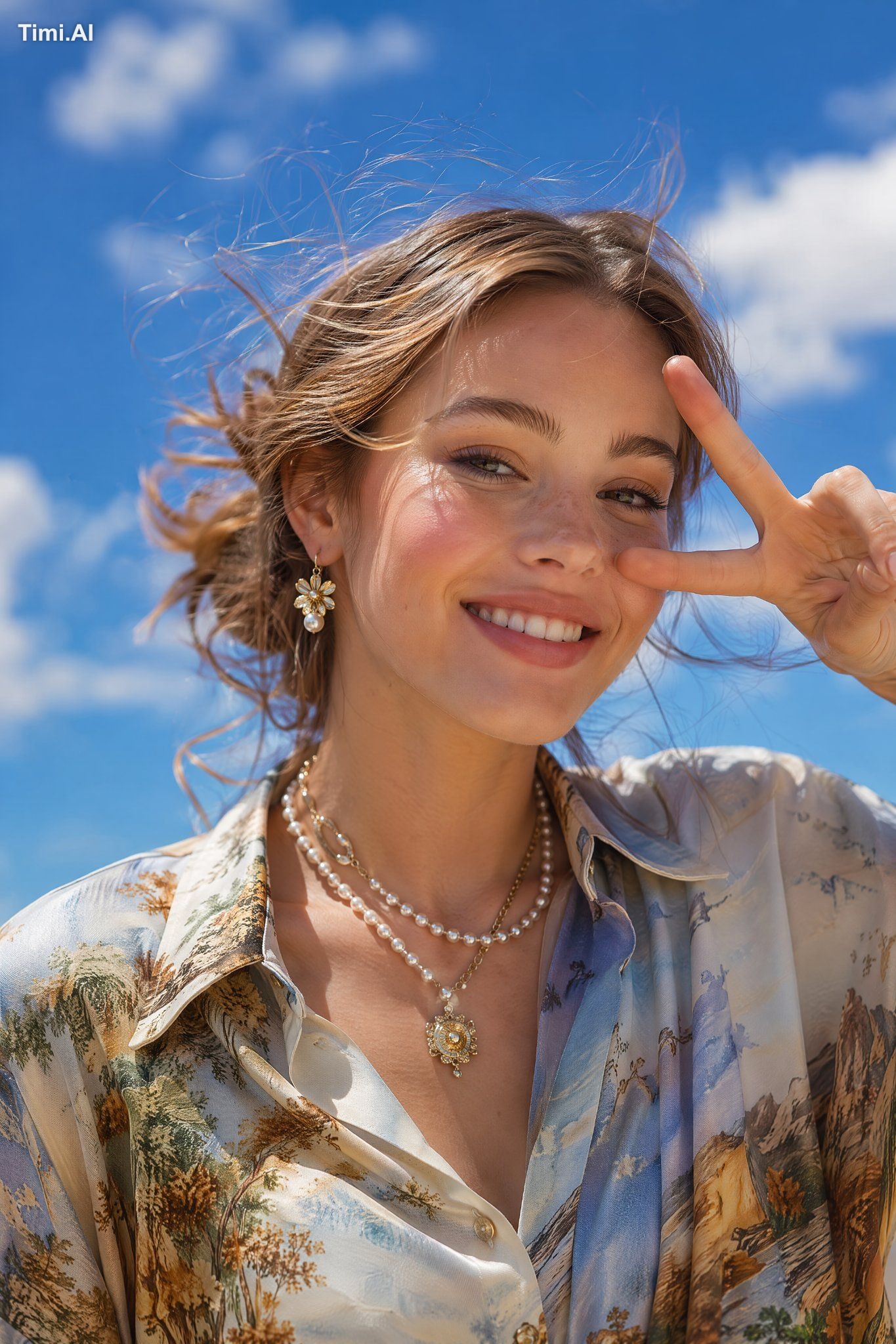 Ultra-realistic luxury fashion portrait of a naturally beautiful young … 1