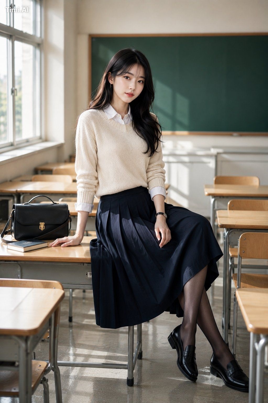 A stunning young Korean woman in a premium fashion editorial photoshoot… 3
