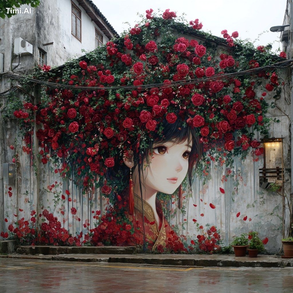 Realistic style, cinematic texture, realistic shooting. On the wall of …