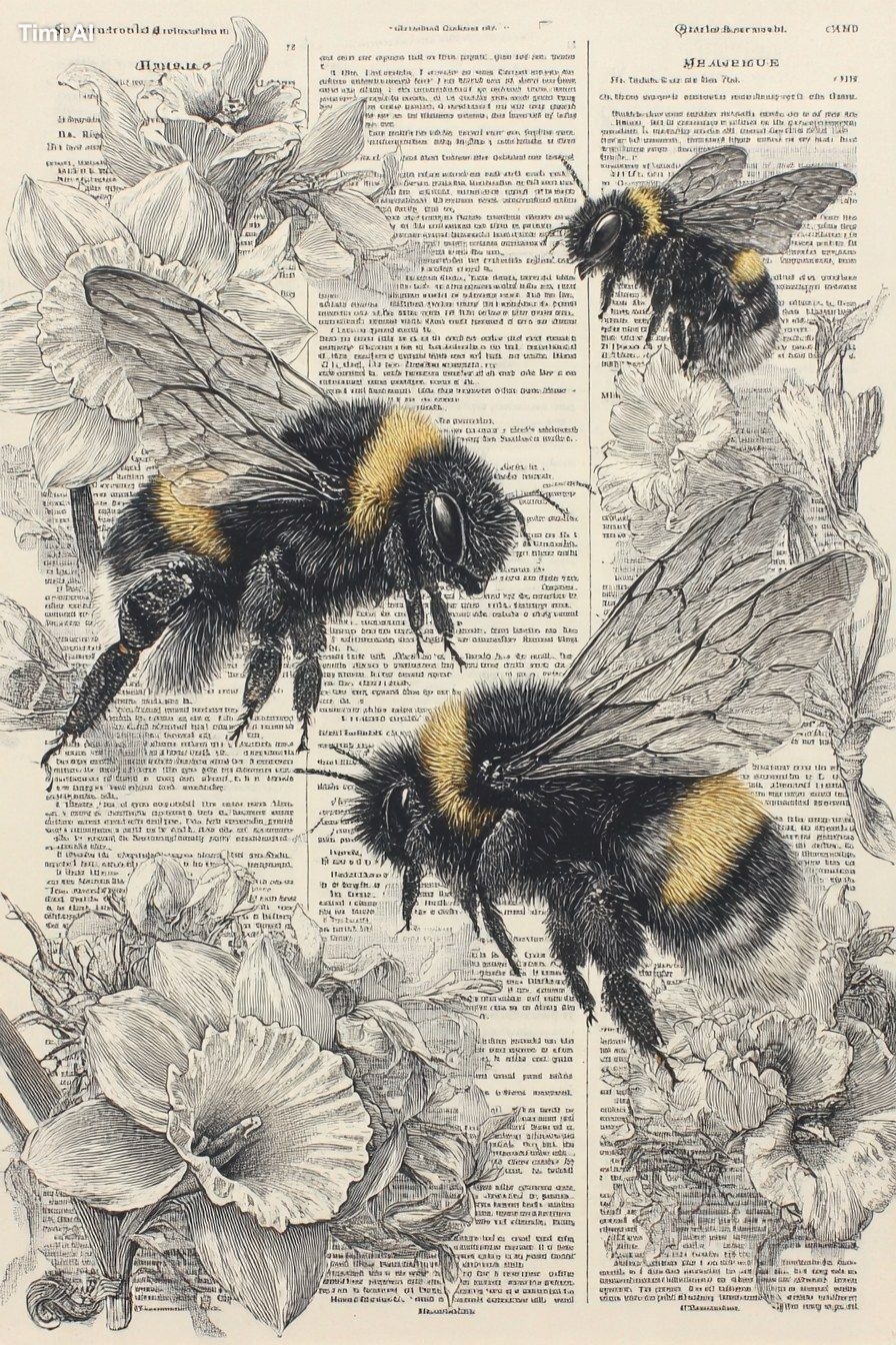 old newspaper advertisement from the early 20th century, showing bees f…