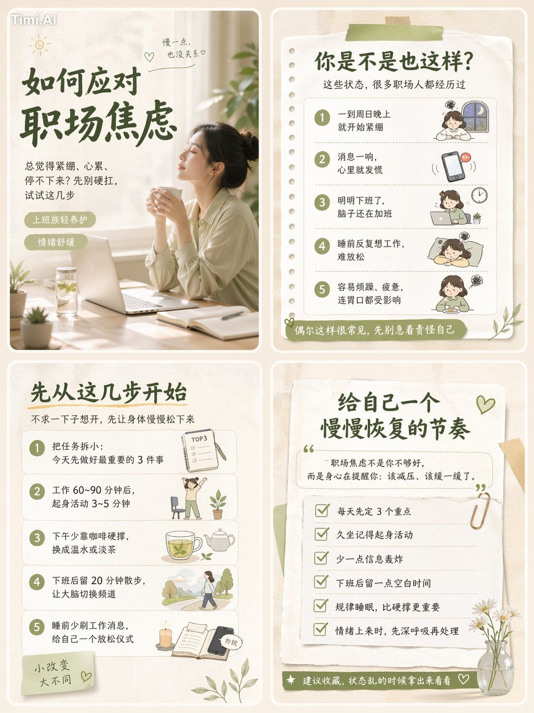 请生成一张适合小红书发布的“养生赛道”图文内容母版大图。 【主题规则】 本次主题为：【这里写一句主题内容】。 如果【主题】填写“随机”，请自动… 3