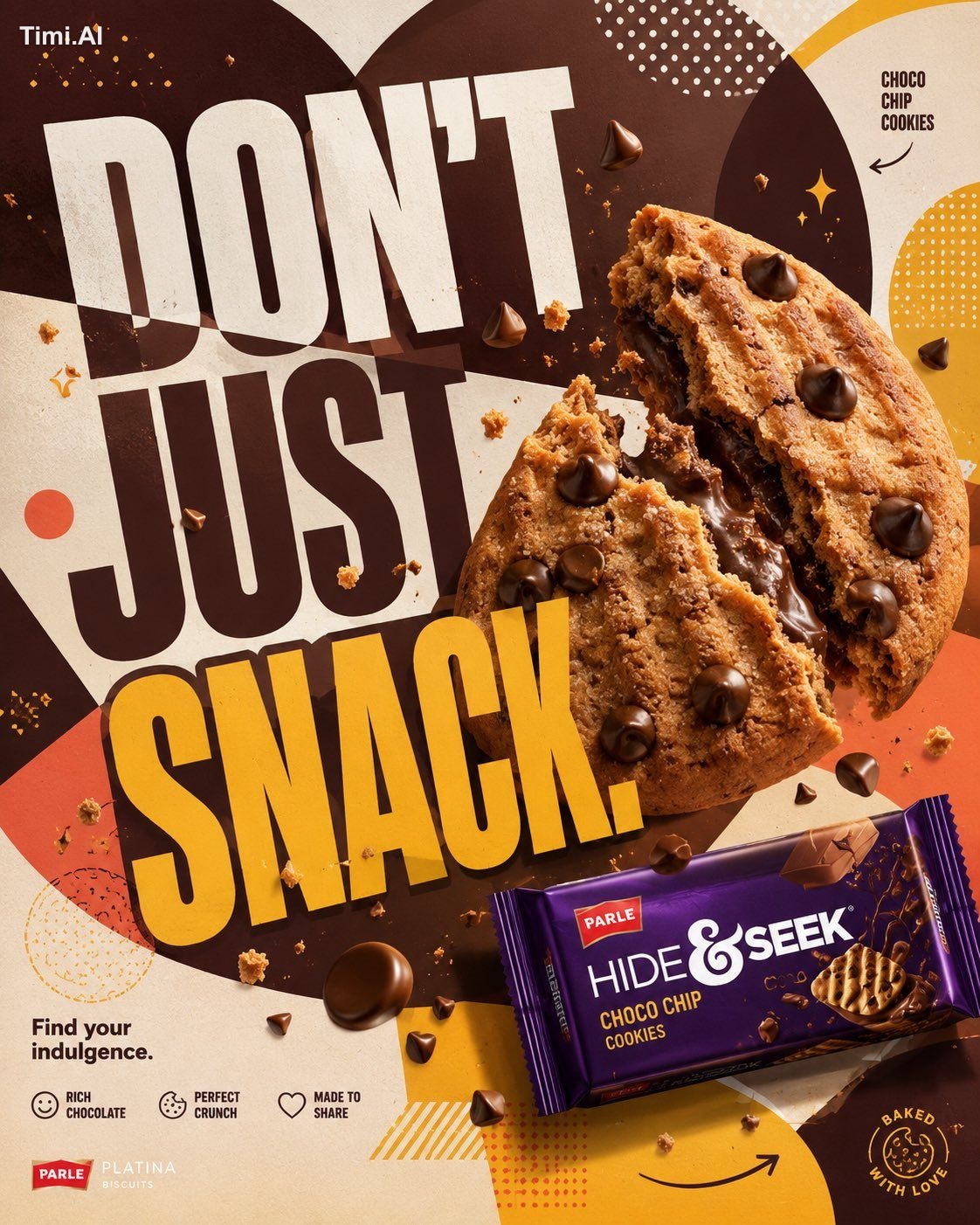 NO milk splash, NO pouring chocolate, NO floating packaging, NO realist…