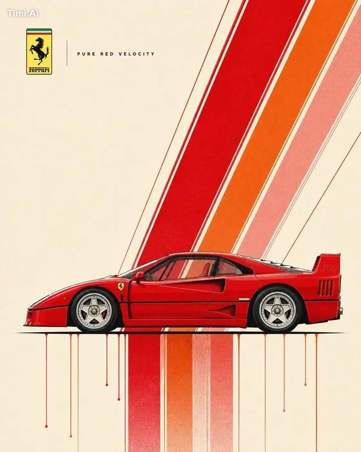 Ultra-clean automotive poster design featuring a [CAR], perfect side pr… 1