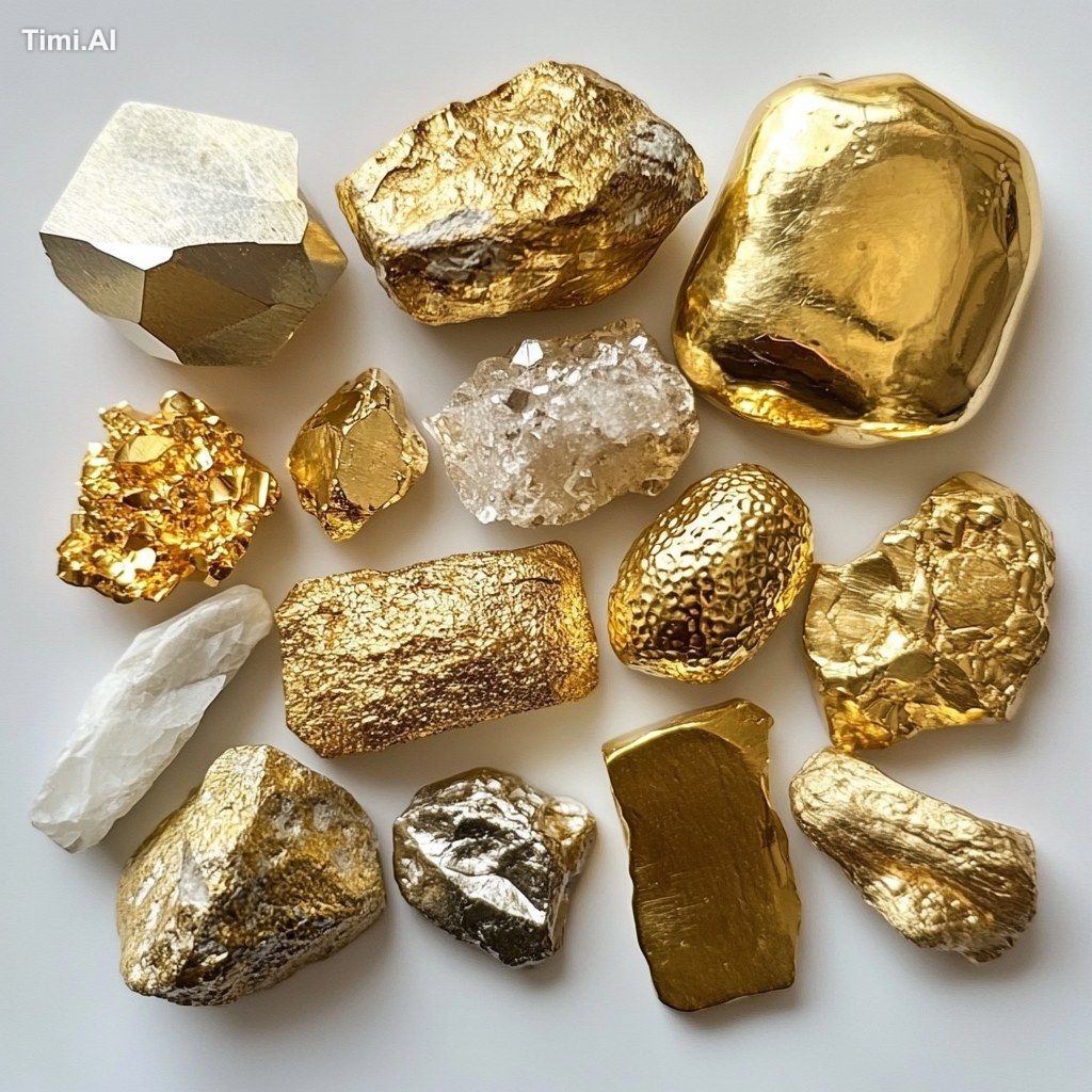 a real photo of a picture showing the different gold karats for a websi…