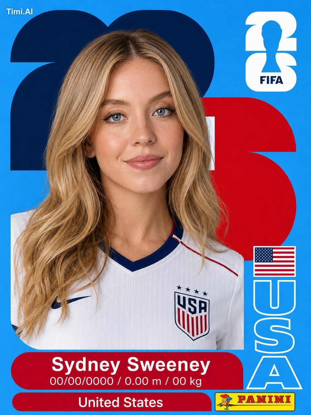 A premium FIFA World Cup 2026 Panini-style collectible trading card fea…