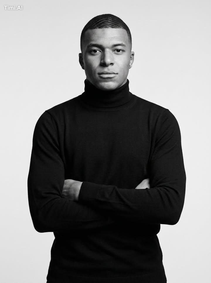 Ultra-realistic black-and-white studio portrait of a confident athletic… 2