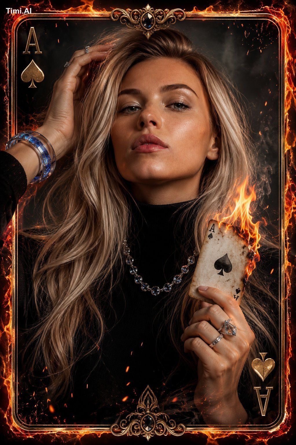 Ultra-realistic luxury beauty portrait using the uploaded image as the …