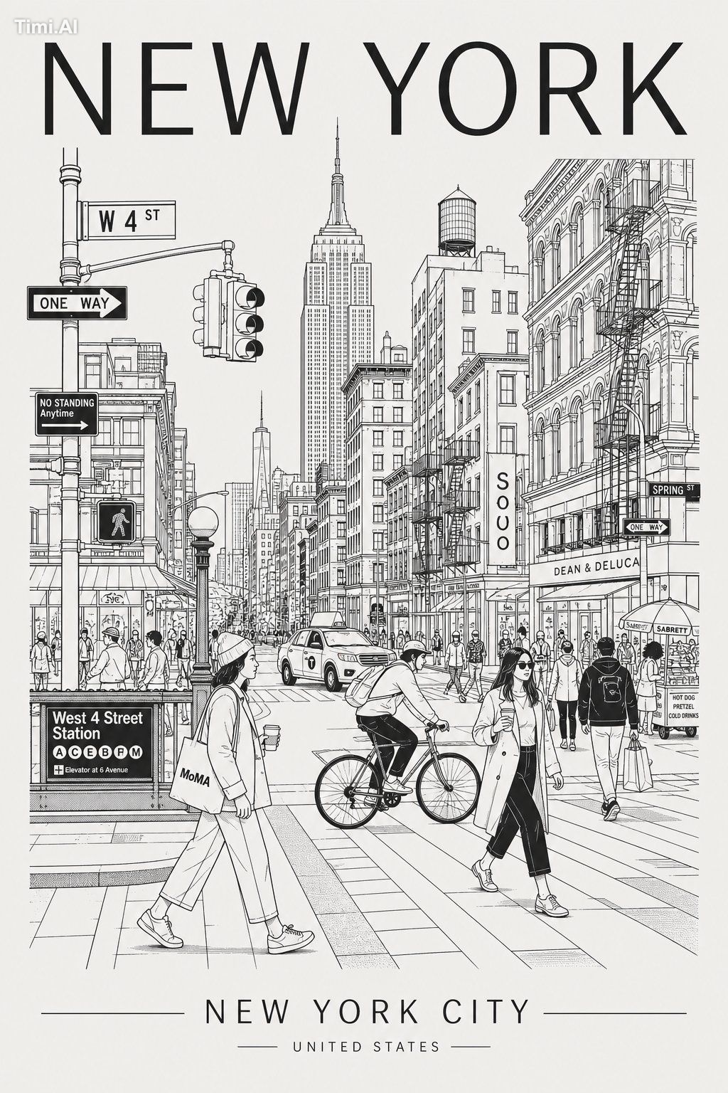 Create a minimalist ultra-high-resolution travel poster in line-art sty… 1