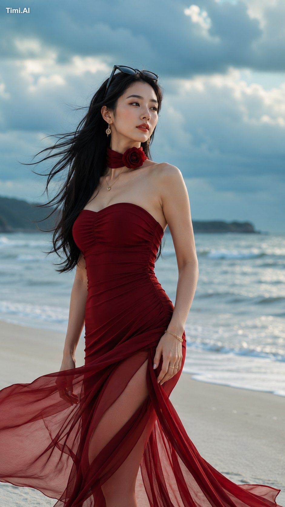 Prompt Create an ultra-realistic 9:16 luxury seaside fashion portrait o… 3