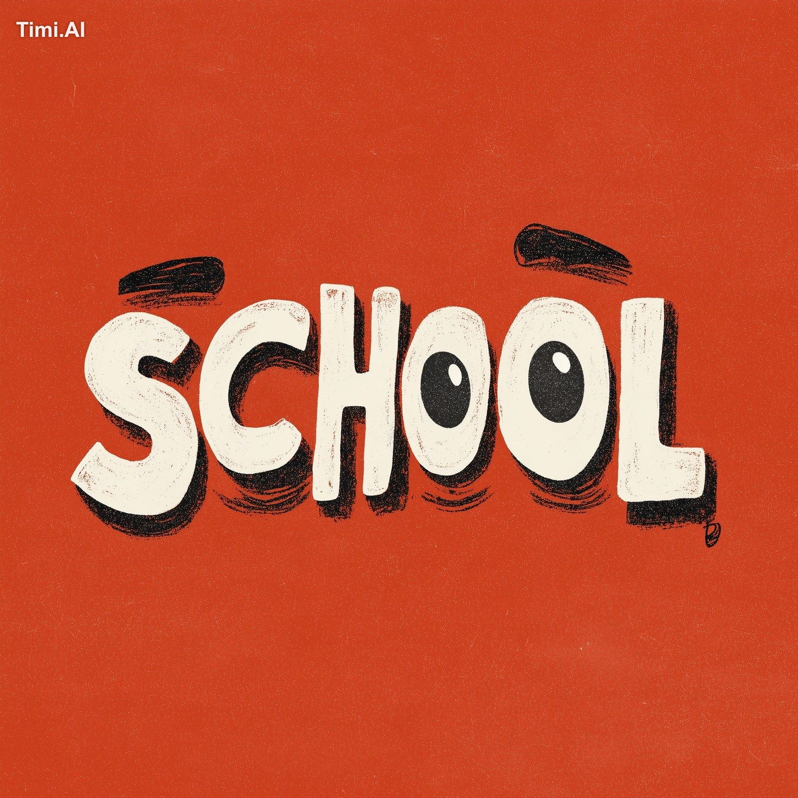 typographic logo of the word "SCHOOL" where the two O letters are repla…