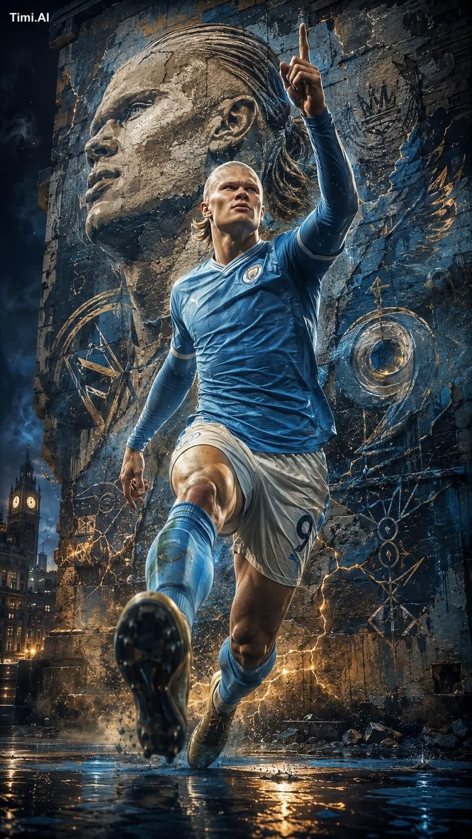 Create a premium sports poster collection inspired by legendary footbal… 1