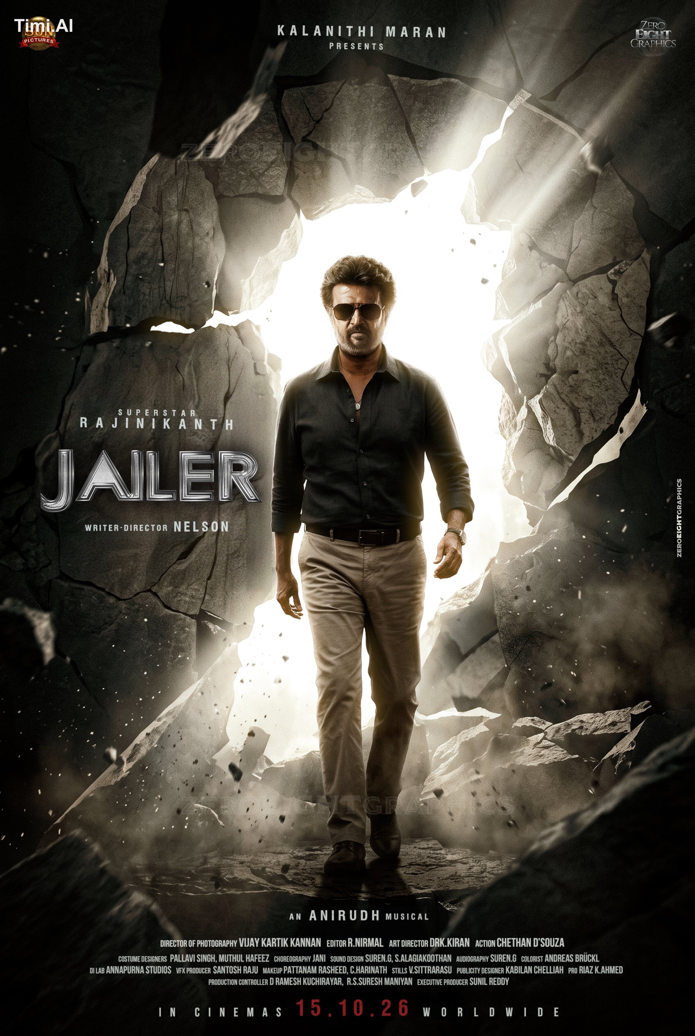 Concept poster of the upcoming movie Jailer 2 from ZEG, featuring Super…