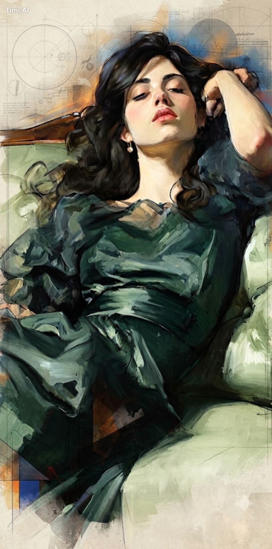 Ultra-detailed neo-editorial cinematic portrait illustration rendered i… 2