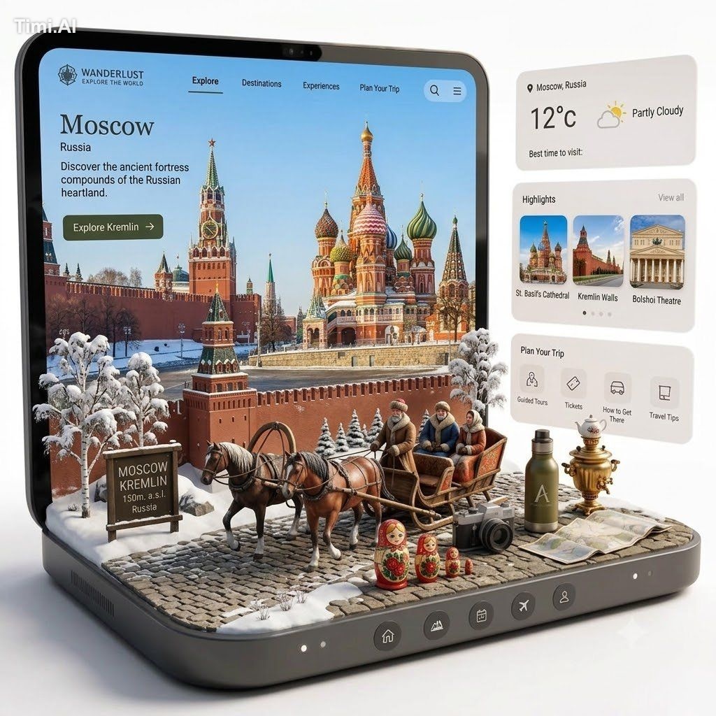 Create a highly detailed isometric 3D pop-out travel app diorama for [D…