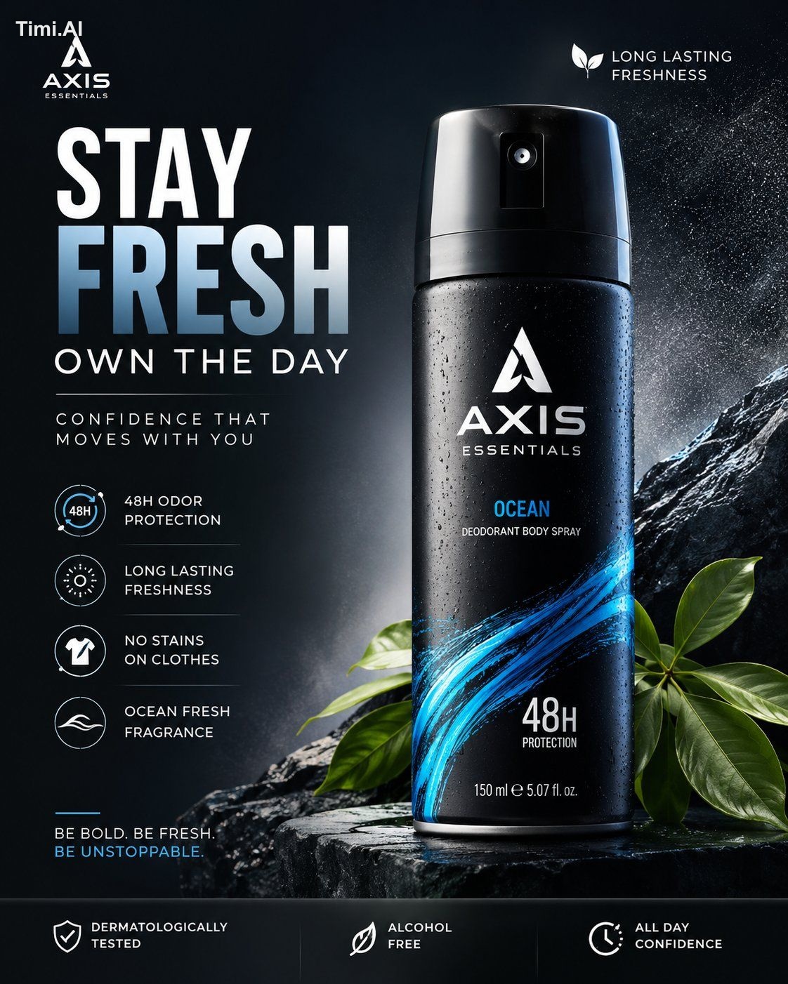 Ultra-Realistic Premium Deodorant Product Advertisement Prompt (Luxury …