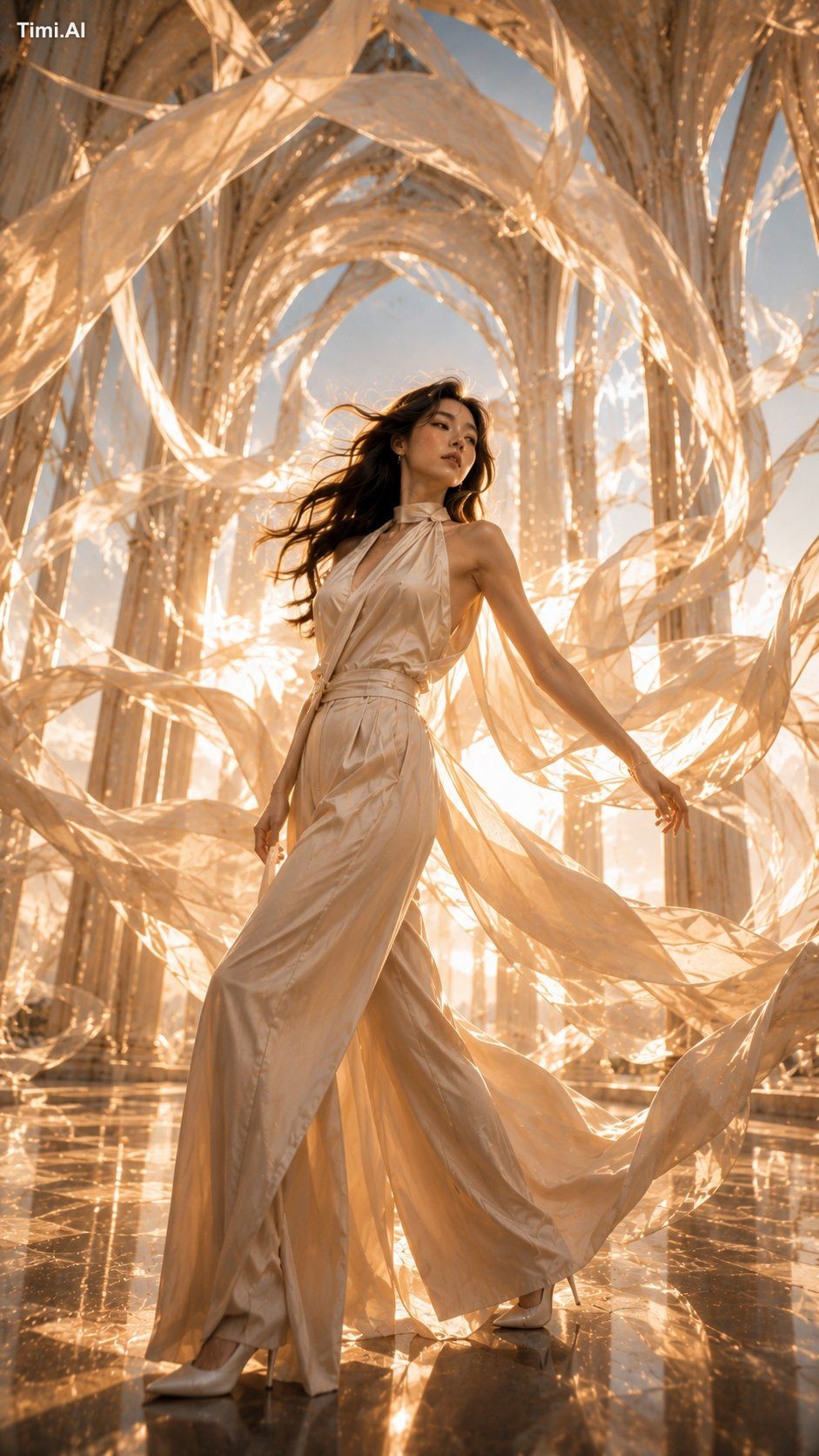 An ultra-premium high-fashion editorial portrait of a beautiful young E… 1
