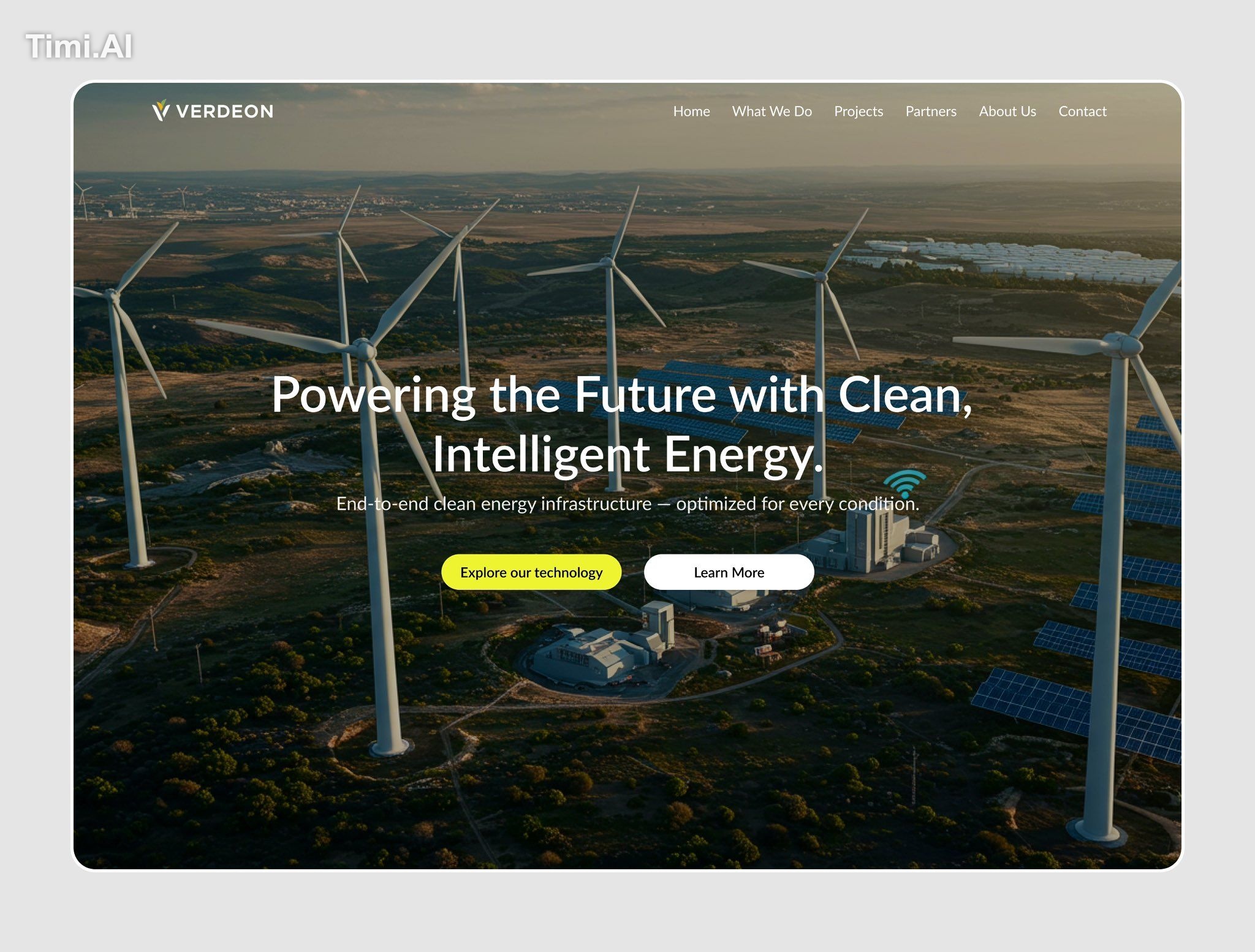 Hero section design for a renewable energy company, Yes or YES 😃 ? ⚡