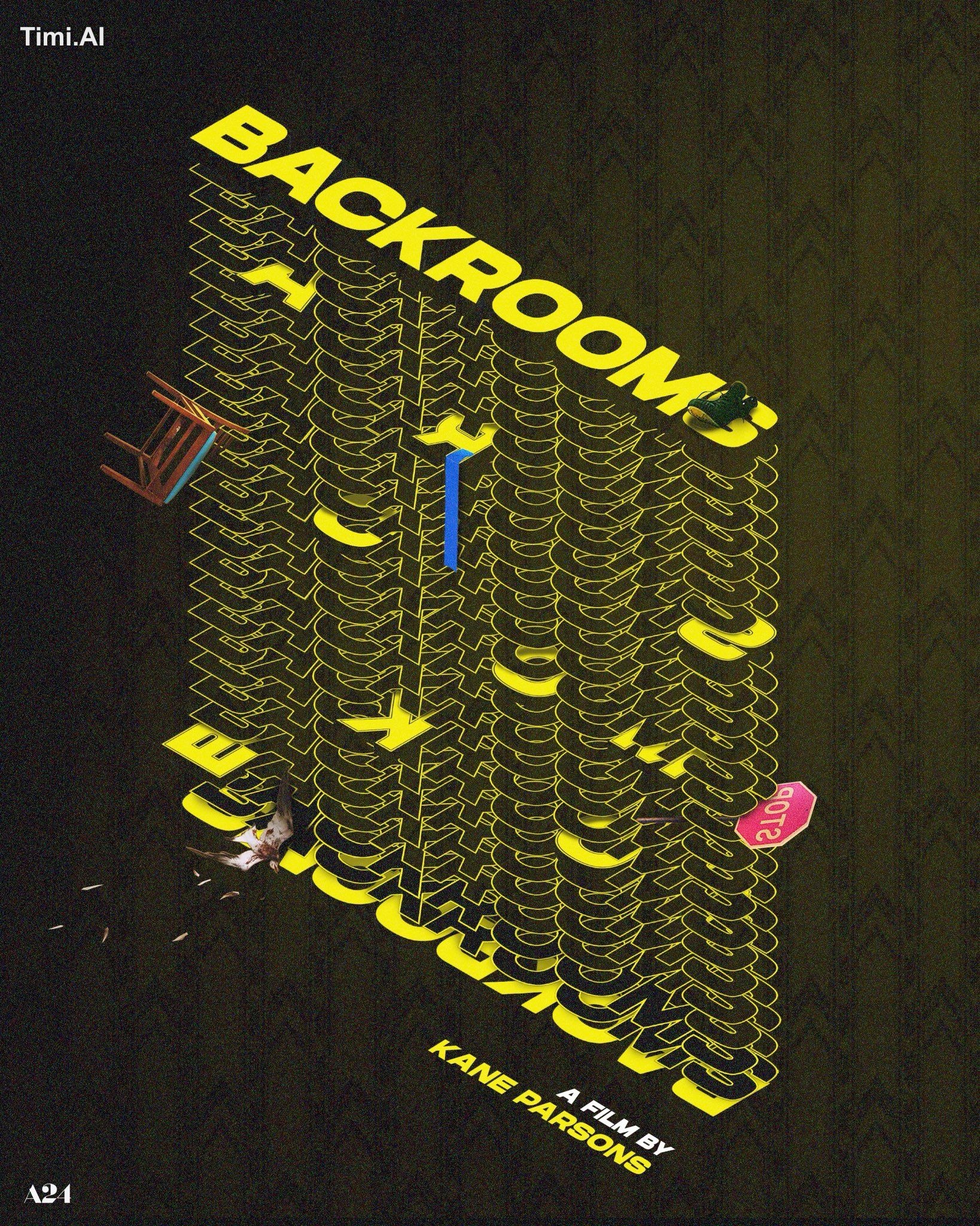 My alternative poster for the movie #Backrooms 🪑🛑🎄😉 Made with Illus…