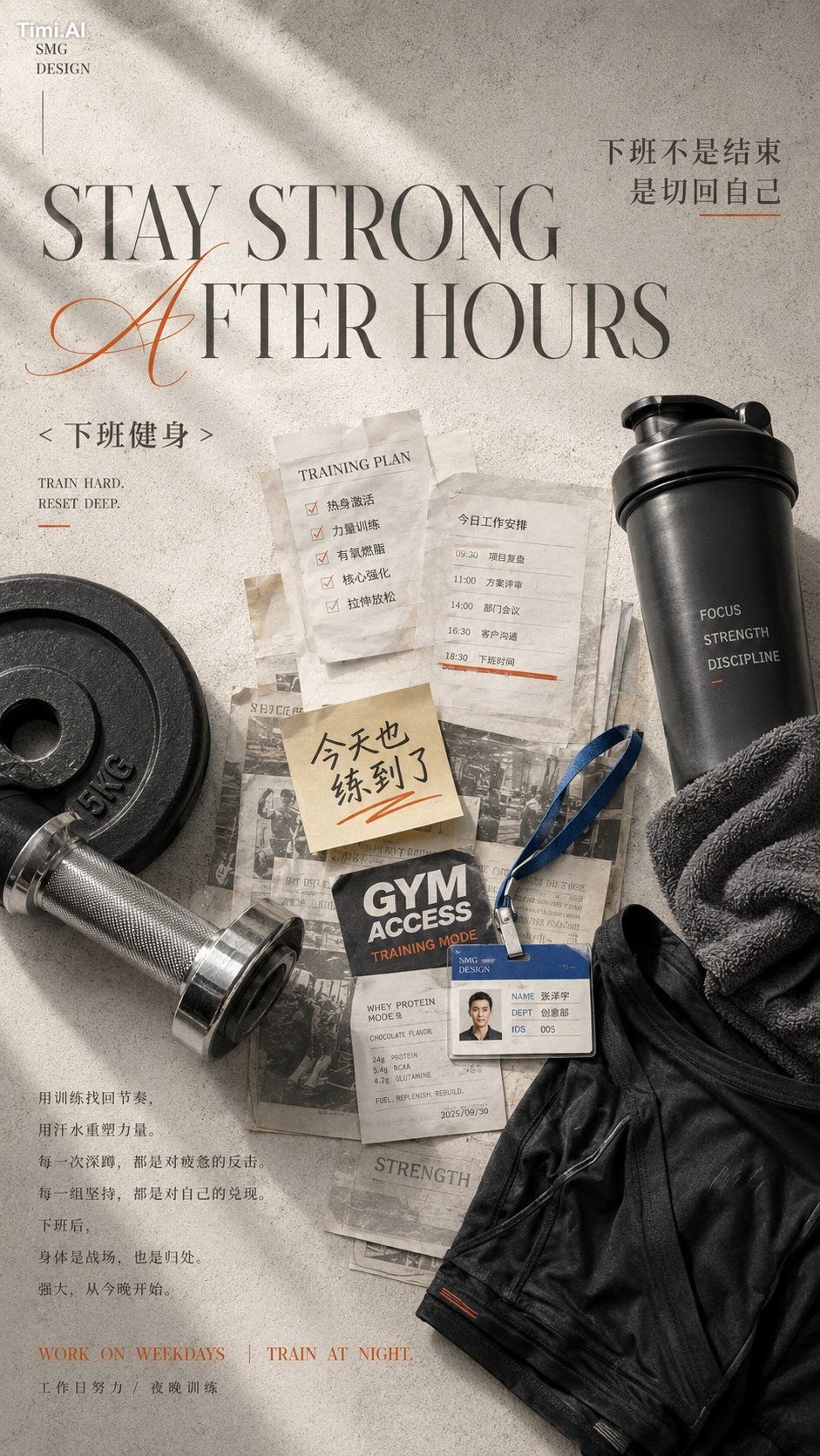 【主题】：下班后的快乐装备 【英文主标题】：【填写】 【中文副标题】：【填写】 【情绪短句】：【填写】 【核心装备】：【填写 5–8 件物品】… 2