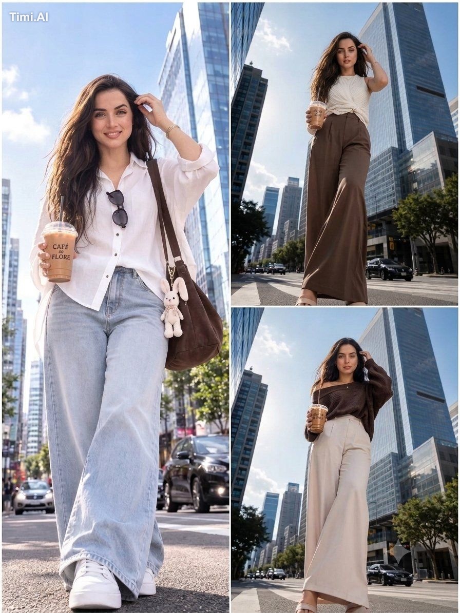 Ultra-realistic fashion portrait of a young South Asian woman in a whit…