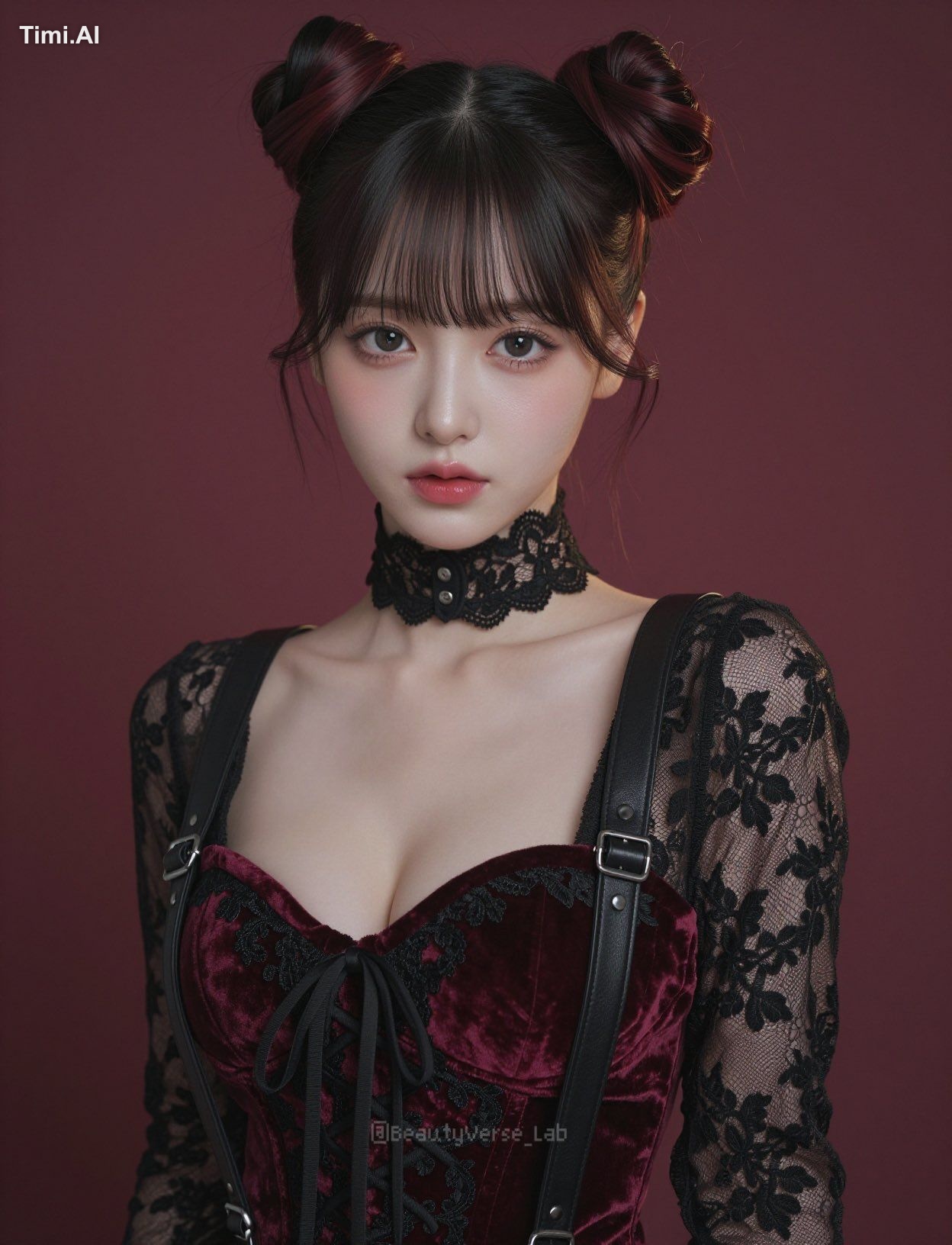 Ultra-photorealistic studio portrait of a stunning 20-year-old Japanese…
