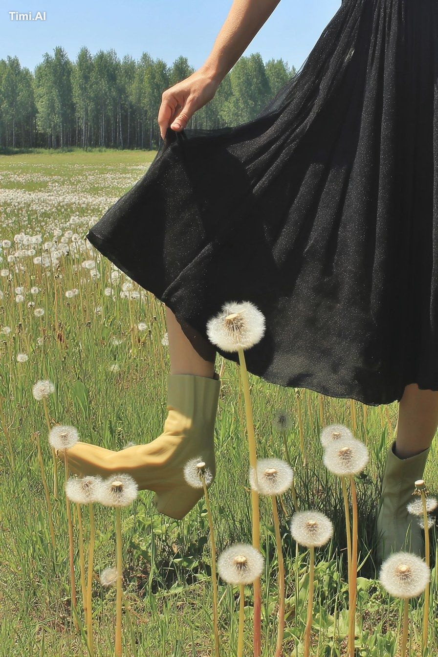 Crop shot, A poetic and minimalist summer scene in nature. Close-up of …