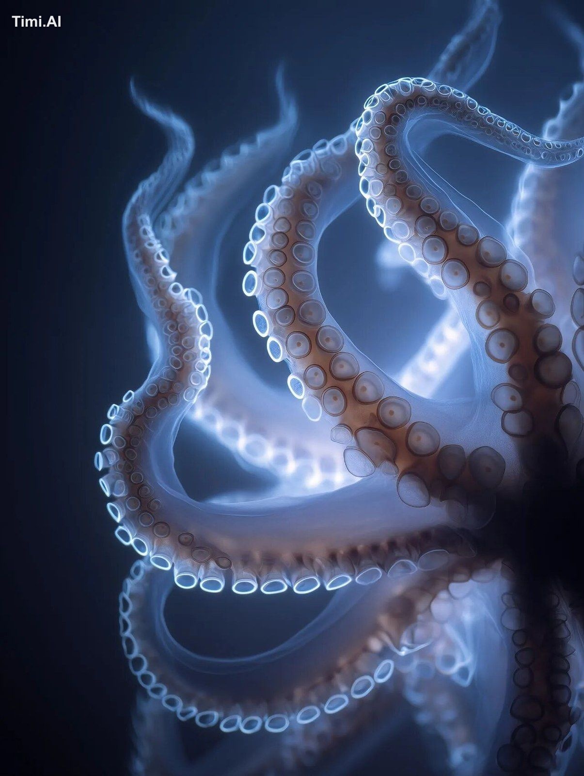 stills archive. surreal picture of a blurred, closeup of octopus tentac…