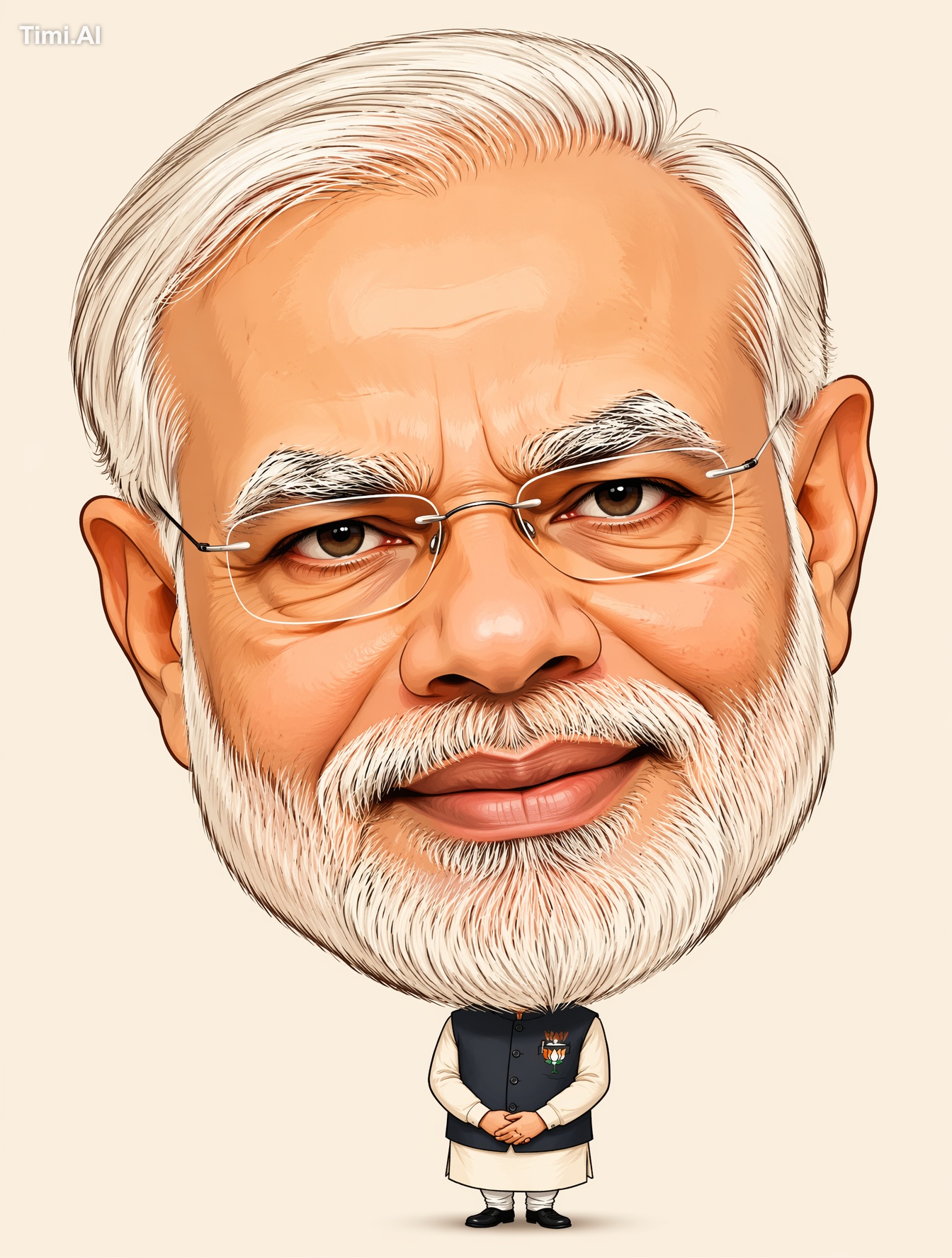 generate cartoonish caricature with political personality of this image…