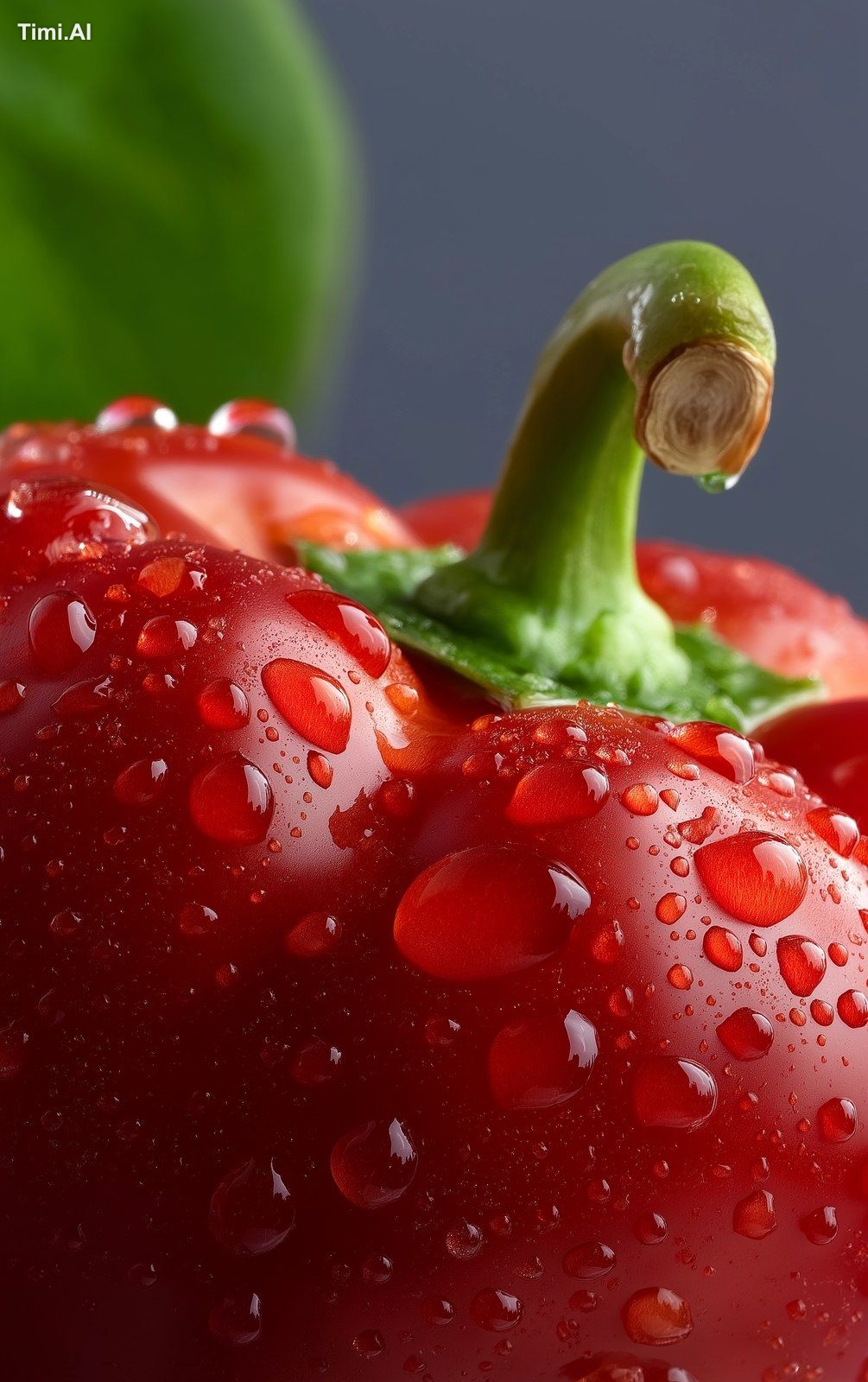 resh produce macro, water droplets on potato, detailed skin and reflect…