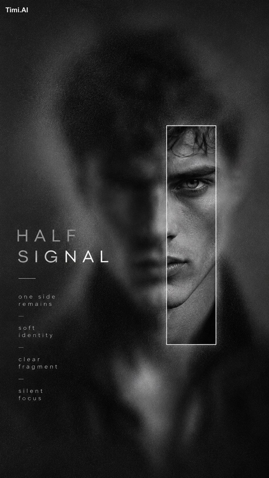 Create a 9:16 high-end blurred reveal portrait poster with a cinematic … 2